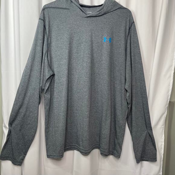 Under Armour women's XL extra light hoodie knit heat gear light weight gray - Picture 6 of 13